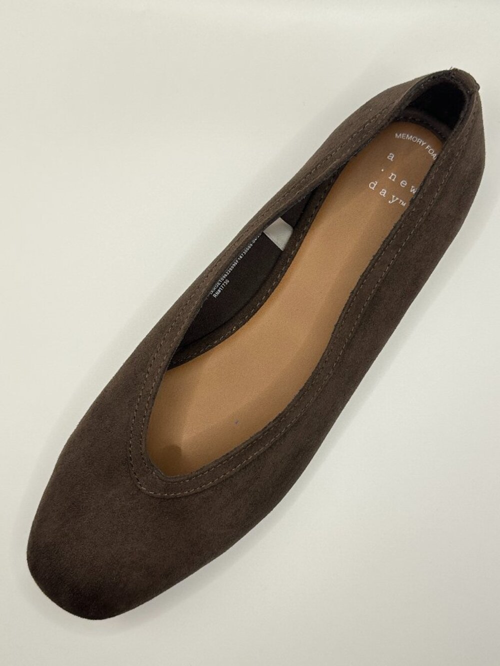 A New Day Sammie Brown Faux Suede Memory Foam Ballet Flats NWT 10